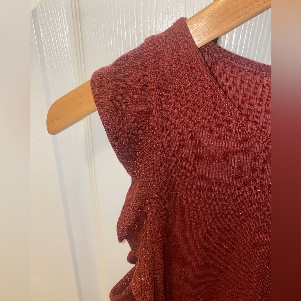Madewell Rust Sparkle Ruffled Tank - Picture 4 of 5